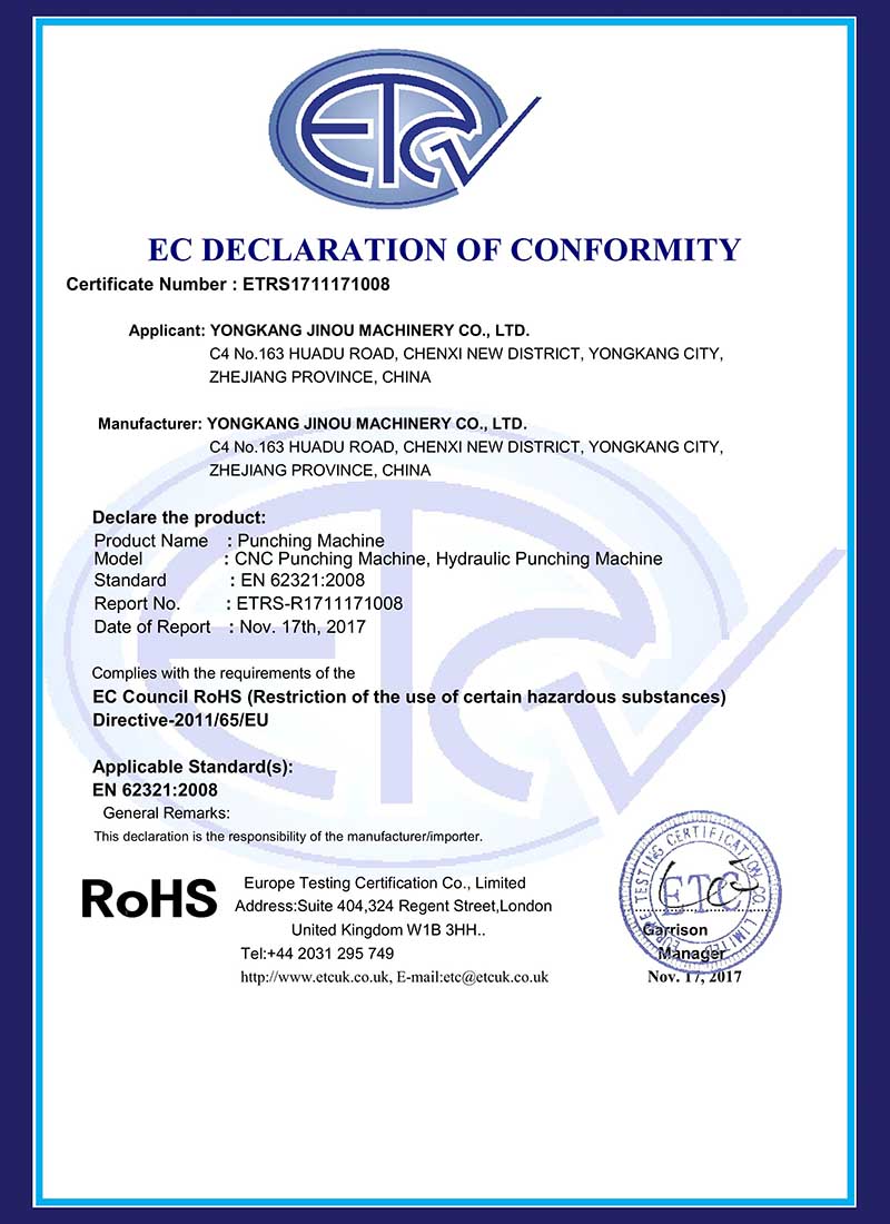 银川RoHS Certificate